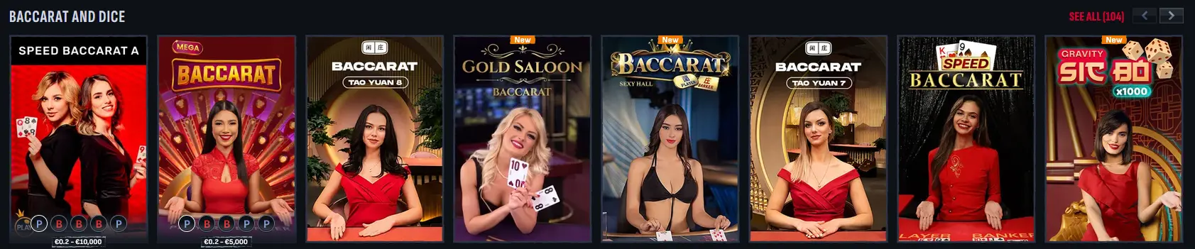 Mafia Casino Live-Baccarat-Tisch im Live-Casino